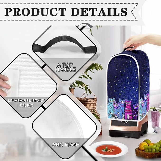 Talayituse Galaxy Cat Print Blender Cover Kitchen Appliance Covers Stand Mixer - Image 4