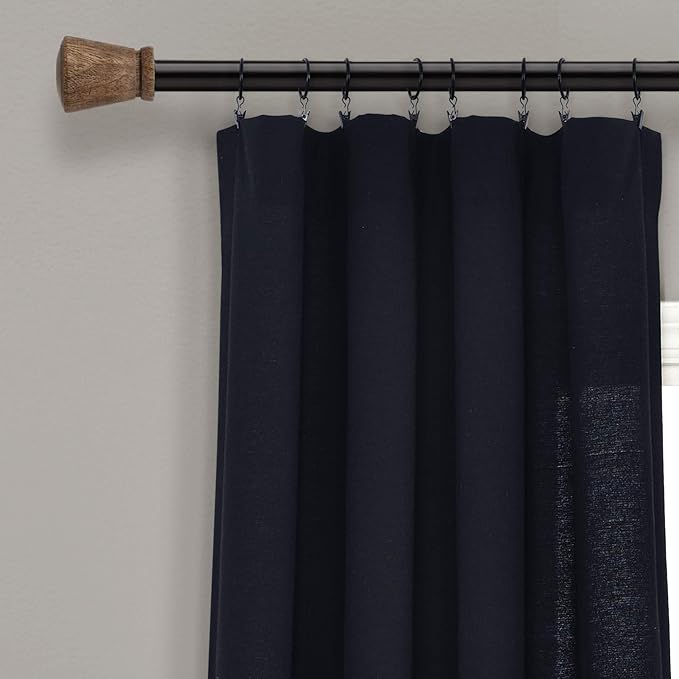 Lush Decor Linen Button Window Curtain Panel, Bedroom & Dining Room - Image 2