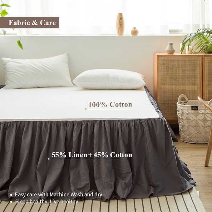 BISELINA French Linen Bed Skirt - Image 3