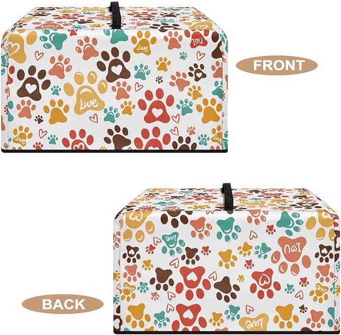 Microwave Oven Dust Cover, Dog Paw Polyester Dust Cover - Image 5