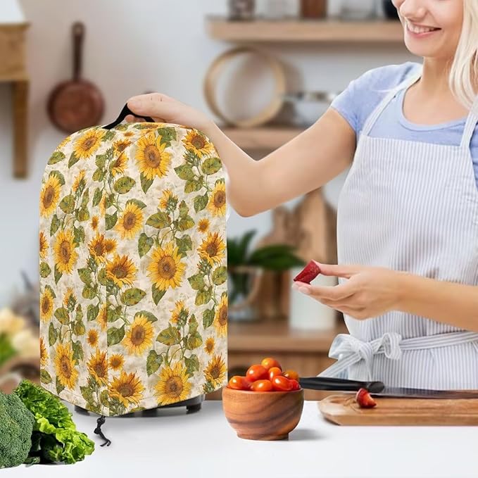 Sunflowers Patterns Blender Dust Cover Food Processor Cover Kitchen Machine - Image 3