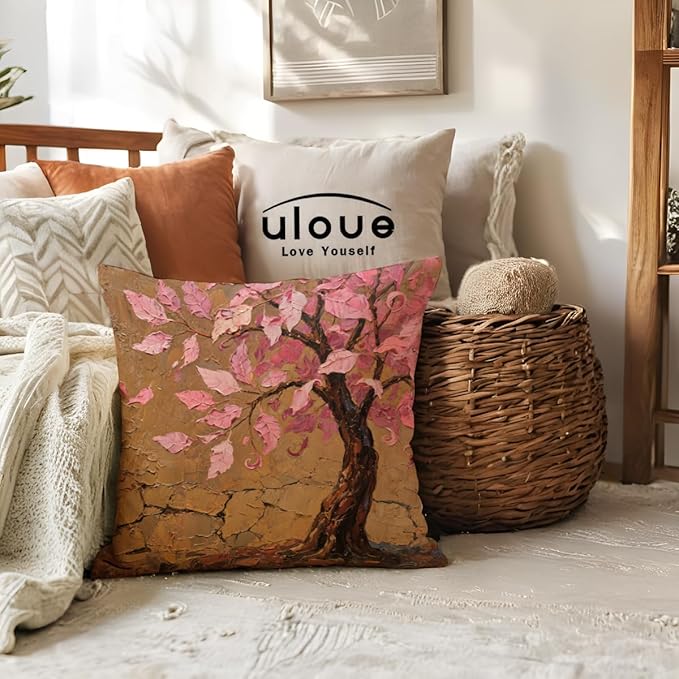 Decorative Throw Pillow Case Oil Painting Square Home Decorative Cushion Cover - Image 3