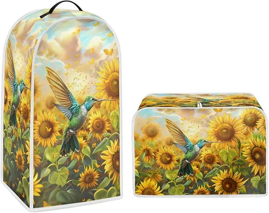 Hummingbird Kitchen Blender Dust Cover Coffee Maker Appliance Covers Sunflower by Pointodoor