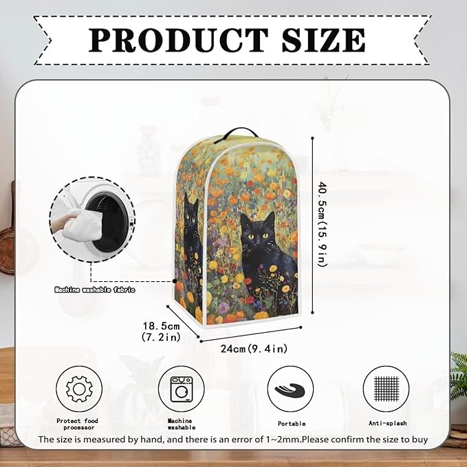 Talayituse Cat Flower Print Blender Cover Kitchen Appliance Covers Stand Mixer - Image 6