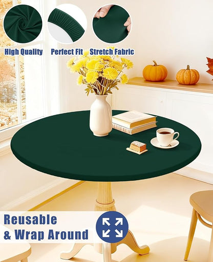Round Spandex Tablecloth, Elastic Fitted Waterproof Tablecloths - Image 5