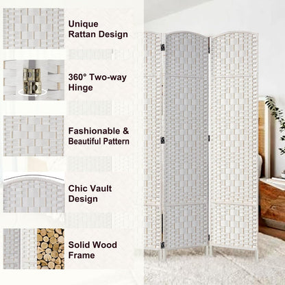 rhf room divider panel,partition room dividers,3panel privacy screen,white, side view