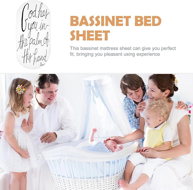 Breathable Elastic Bassinet Mattress Sheet Fitted Knitted Cradle Sheet - Image 9