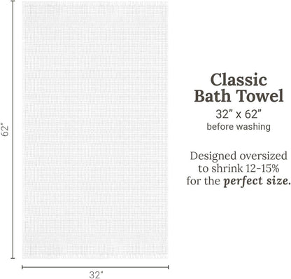 gilden tree waffle towels for bathroom, 100% cotton, front angle view