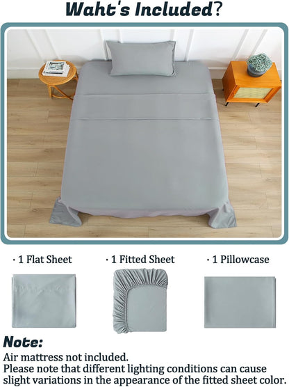 air mattress sheet set with pump hole, 18-24, side view