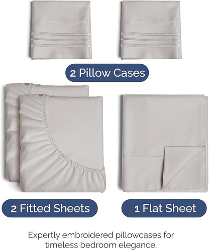 Split King Size 5 Piece Sheet Set - Image 2