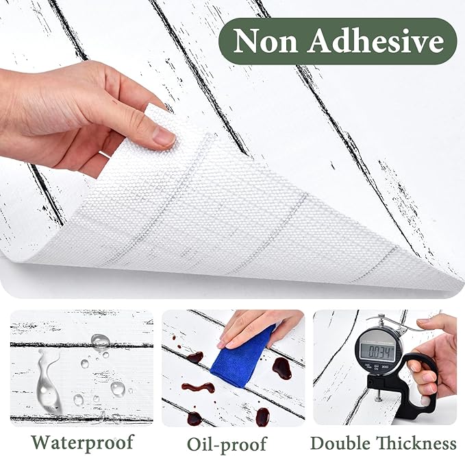Shelf Liner for Kitchen Cabinets Non Adhesive Drawer Liner 17in x 20FT White - Image 7