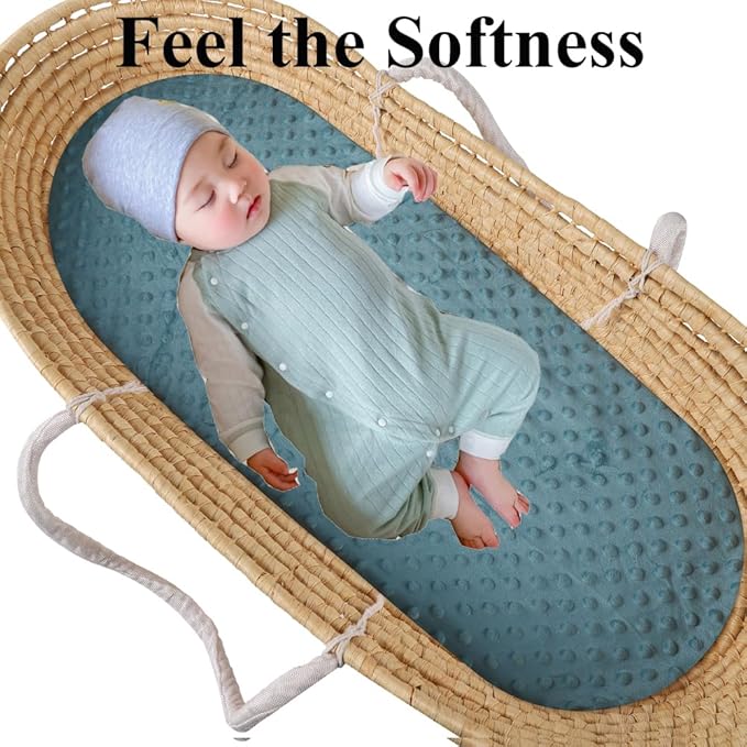 Dot Bassinet Sheet Set 2 Pack Stretch Fitted Cradle Sheets, Ultra Soft - Image 4
