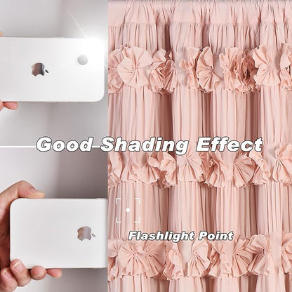 Luxurious Peach Pink Blackout Curtains - Image 4