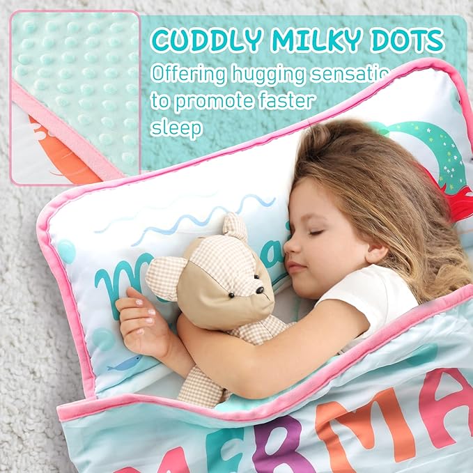 TANOSHII® Toddler Nap Mat with Pillow and Blanket, Portable Kids Sleeping Mats - Image 2