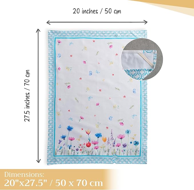 Maison d' Hermine Kitchen Towels Set of 2 100% Cotton 27.50" x 20" Reusable - Image 4
