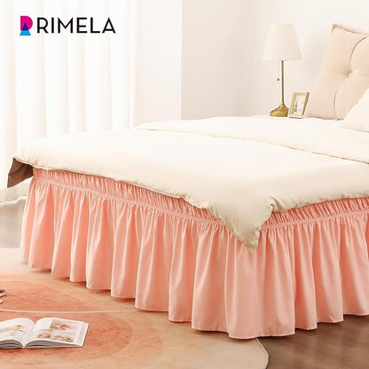 RIMELA Bed Skirt Queen Size 18 Inch Drop, Wrap Around Elastic Bedskirt Solid - Image 4