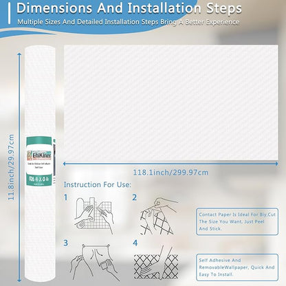 Self-Adhesive Shelf Liner Kitchen Liner, Waterproof Backed Paper Easy Peel and - Image 2