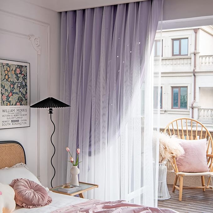 Stars Double Layer Blackout Curtains - Image 8