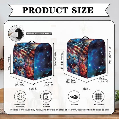 American Flag Daisy Butterfly Mixer Cover Protector, Dust Covers - Image 6
