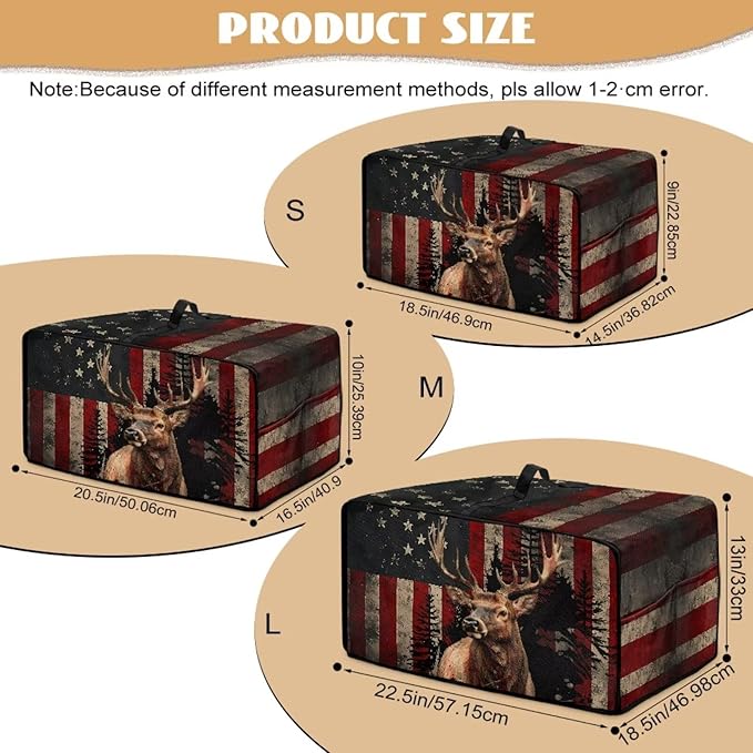 Vintage Deer Elk Print Microwave Oven Cover Waterproof Dust Cover - Image 7