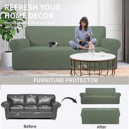 Easy-Going Stretch Oversized Loveseat Slipcover 1-Piece Sofa Cover Furniture - Image 4