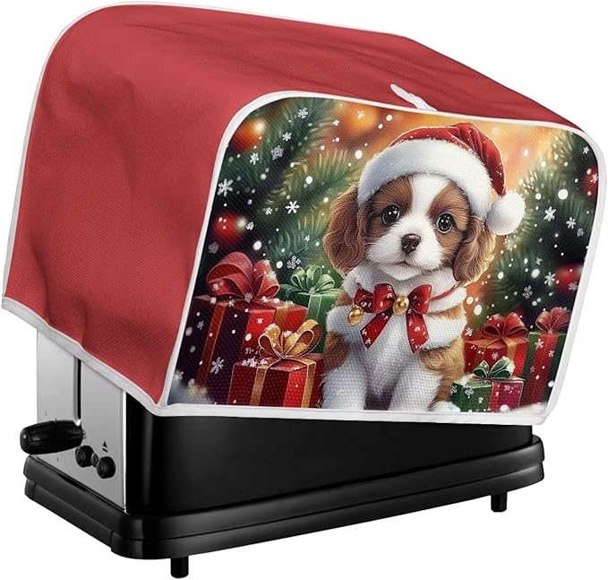 ZFRXIGN Christmas Puppy Dog Toaster Cover 4 Slice Toaster Dust Cover Small - Image 5
