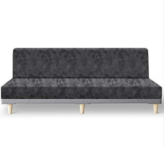 molasofa Leather Like Stretch Futon Slipcover Armless Futon Bed Sofa Cover by Molasofa