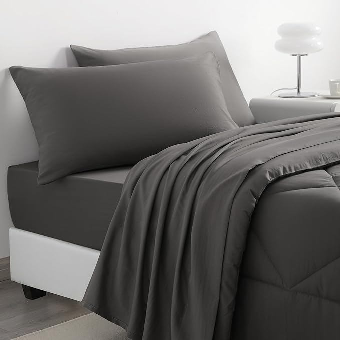 NTBAY Twin Comforter Set with Sheets, 5 Pieces Soft and Breathable Twin Bedding - Image 4