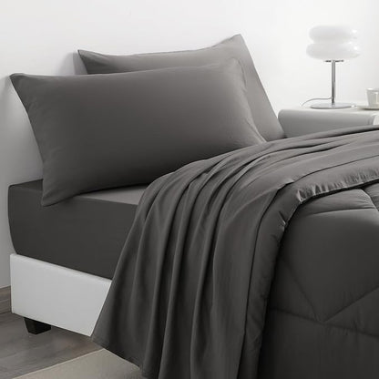 NTBAY Twin Comforter Set with Sheets, 5 Pieces Soft and Breathable Twin Bedding - Image 4