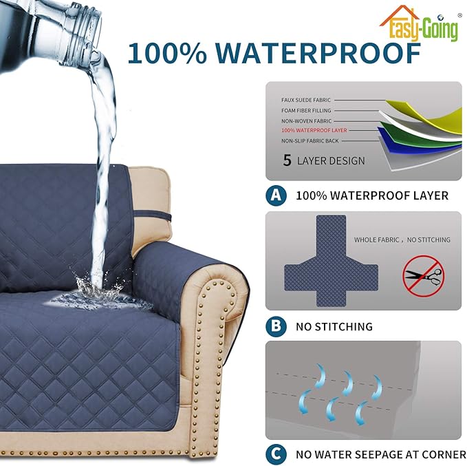 Easy-Going Sofa Slipcover Oversized Sofa Cover Waterproof Couch Cover Furniture - Image 4