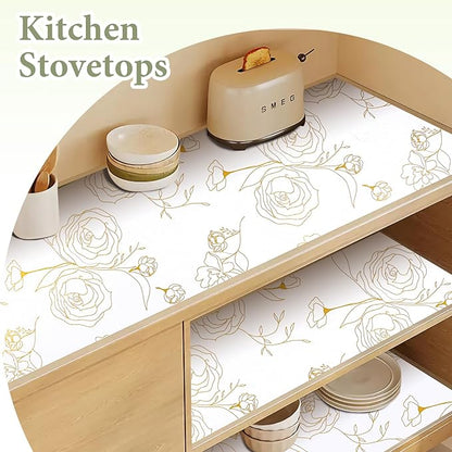 Shelf Liners for Kitchen Cabinets 23.6in x 39.37FT Non Adhesive Drawer Liner - Image 3