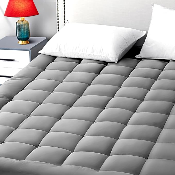 EASELAND Twin Size Mattress Pad Pillow Top Mattress Cover Quilted Fitted by EASELAND