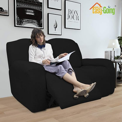 Easy-Going 6 Pieces Recliner Loveseat Stretch Sofa Slipcover Sofa Cover - Image 2
