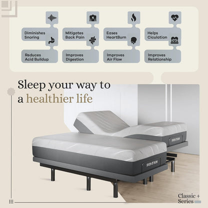 sven & son harmony adjustable bed base, head, close-up detail