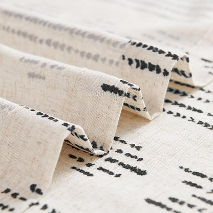 jinchan Boho Kitchen Curtains Linen Tier Curtains 20 Inch Bohemian Cafe Style - Image 8
