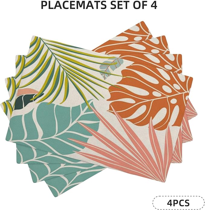 Palm Leaf Placemats Set of 4 - Image 2