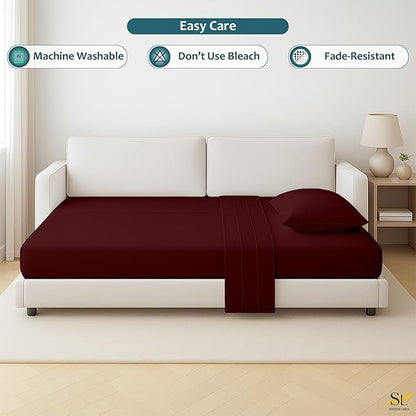 Shreem Linen Luxury Queen Sleeper Sofa Bed Sheet Set, 100% Egyptian Cotton - Image 6