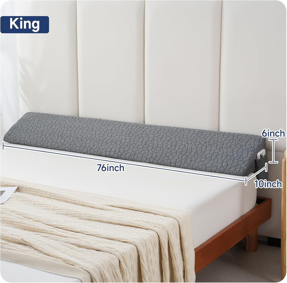 Patented Bed Wedge Pillow for Headboard Gap, Filler Between Mattress Gaps (0-...