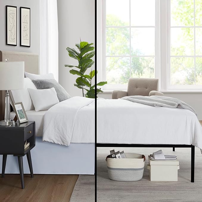 Nestl Ice Blue Full Bed Skirt - Image 6