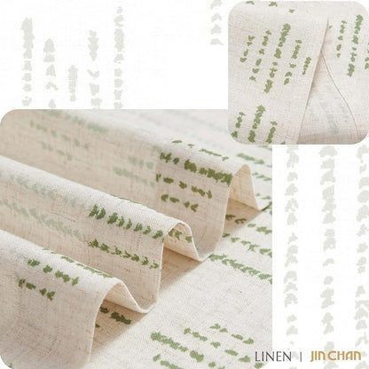jinchan Boho Kitchen Curtains Linen Tier Curtains 36 Inches Bohemian Cafe Small - Image 9