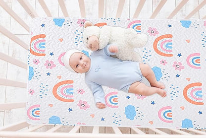 Quilted Pack n Play Sheet Fitted, Breathable Thick Pad - Image 5