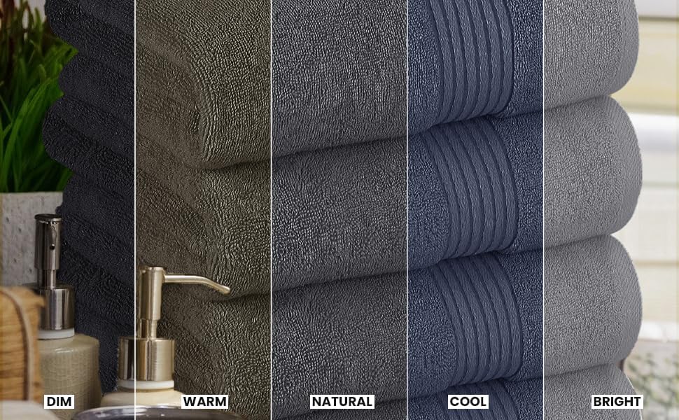 utopia towels 6 pack bath towels, 27x54 in on a desk or shelf