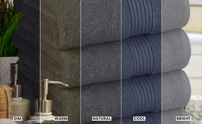 utopia towels 6 pack bath towels, 27x54 in on a desk or shelf