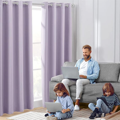 HOMEIDEAS Lilac Blackout Curtains - Image 2