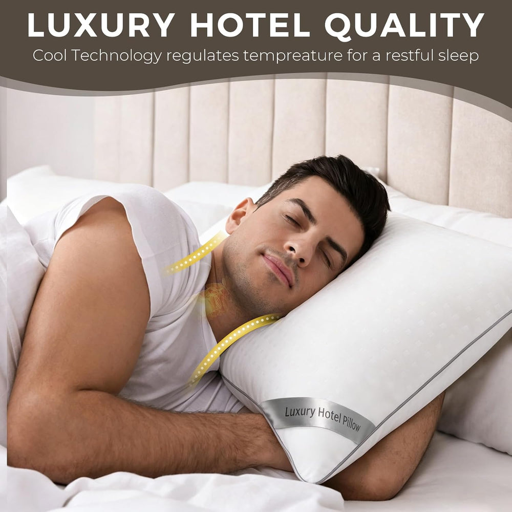 HIMOON Bed Pillows for Sleeping Set of 4,Standard Size Cooling Pillows 4 Pack...
