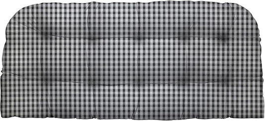 RSH DECOR: Tufted Wicker Loveseat Cushion | 41” x 19" | All-Weather Spun Fabric by RSHDECOR