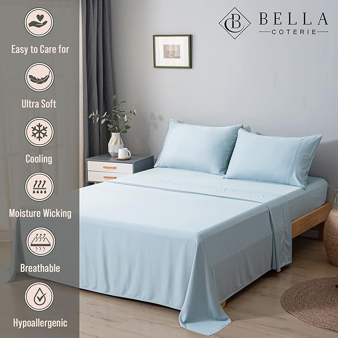 Bella Coterie Luxury Bamboo Viscose Twin Size Sheet Set | 100% Organically - Image 2