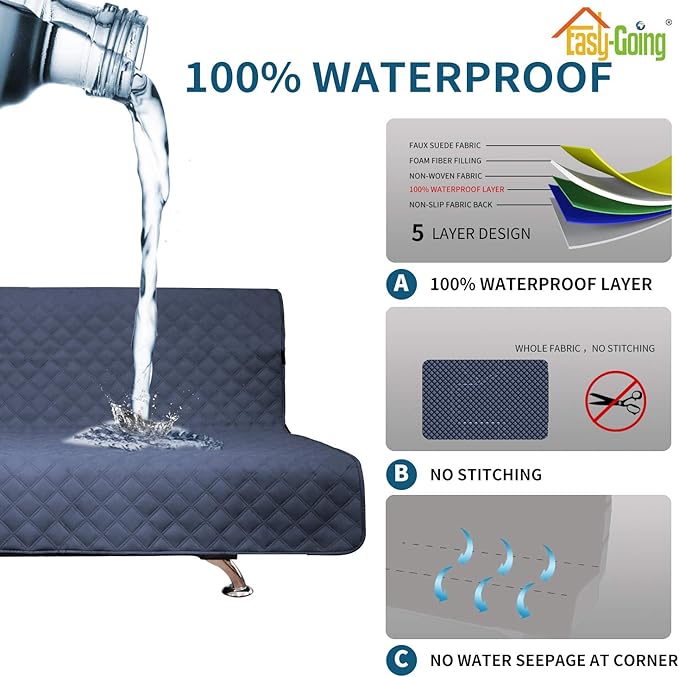 Easy-Going Sofa Slipcover Futon Cover Waterproof Couch Cover Furniture - Image 4
