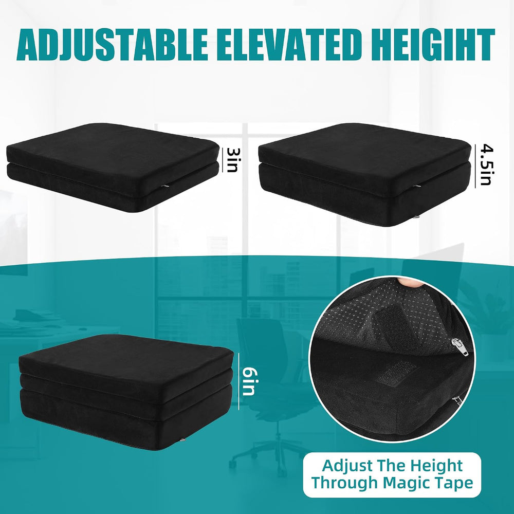 MABOZOO Height Adjustable Chair Cushions, 6 Inch Thick Office Chair Booster S...