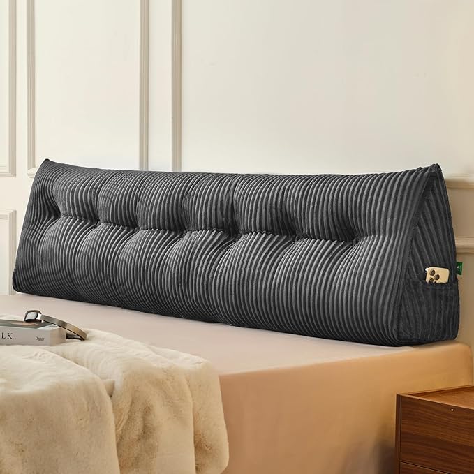 Z-hom King Headboard Pillow, Triangular Wedge Reading Pillow by Z-HOM